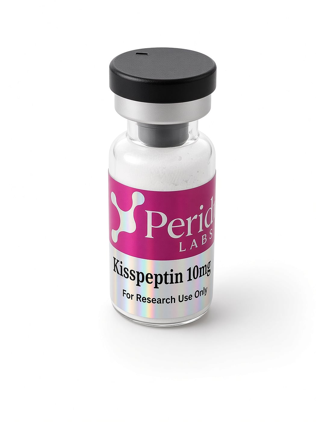 Peridyn Labs Kisspeptin vial with magenta holographic label